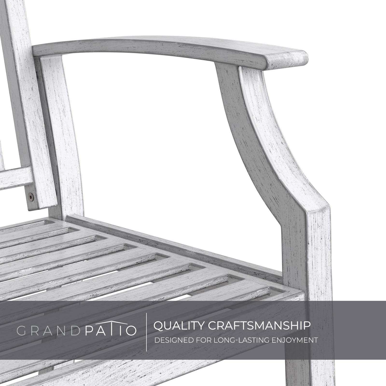 Garden Bench, Outdoor Benches with Anti-Rust Aluminum Steel Metal Frame