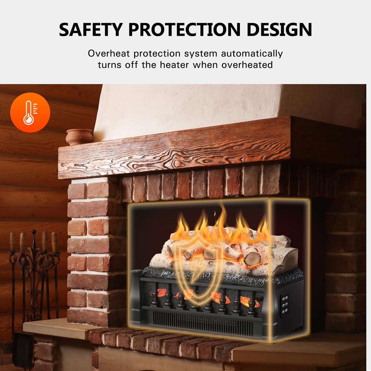 Electric Fireplace Log Set Heater 21IN  Remote Control