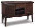 Haddigan New Traditional Dining Room Buffet with Wine Rack, Dark Brown