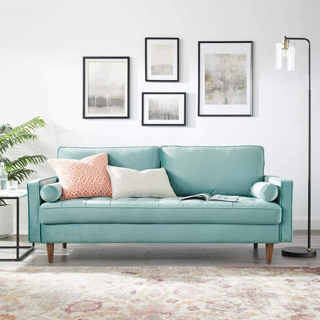 Valour Performance Velvet Upholstered Tufted Sofa