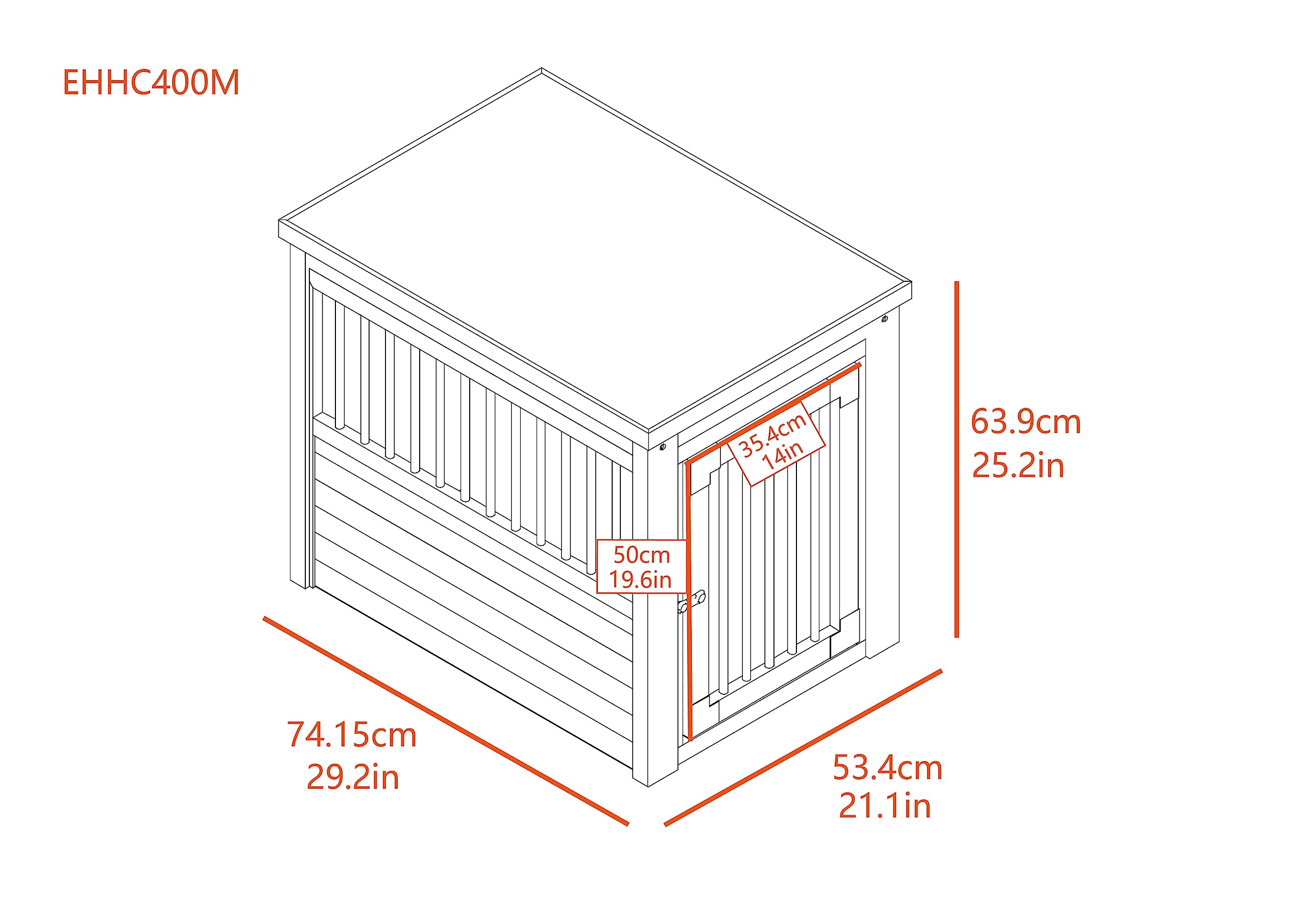 ecoFLEX Pet Crate/End Table, Medium, Antique White