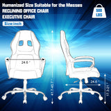 Gaming Chair PC Computer Chair Office Chair for Adult Teen Kids, Ergonomic PU Leather Gamer Chair with Lumbar Support