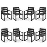 Poly Outdoor Dining Chairs Set of 8, 350LBS