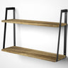 Floating Wall Shelves, 2-Tier Rustic Wood Shelves for Bedoom, Bathroom, Living Room