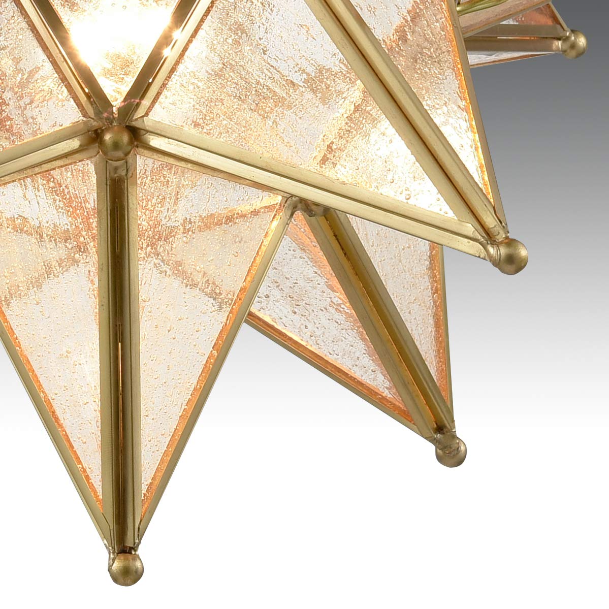 Brass Moravian Star Light Flush Mount Celing Lights