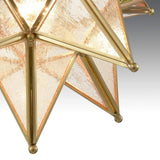 Brass Moravian Star Light Flush Mount Celing Lights