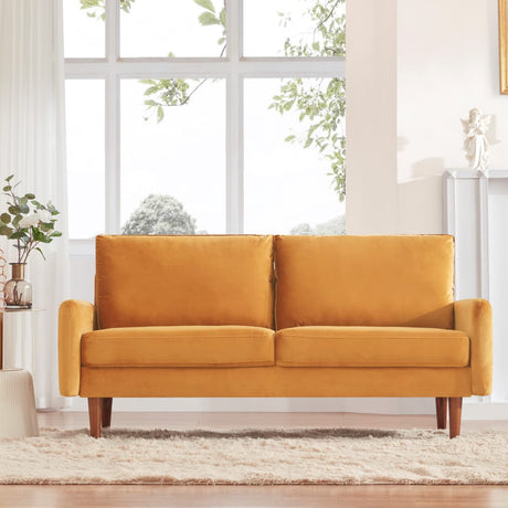 58'' Mid Century Modern Sofa, Small Love Seats for Small Spaces, Velvet Couch