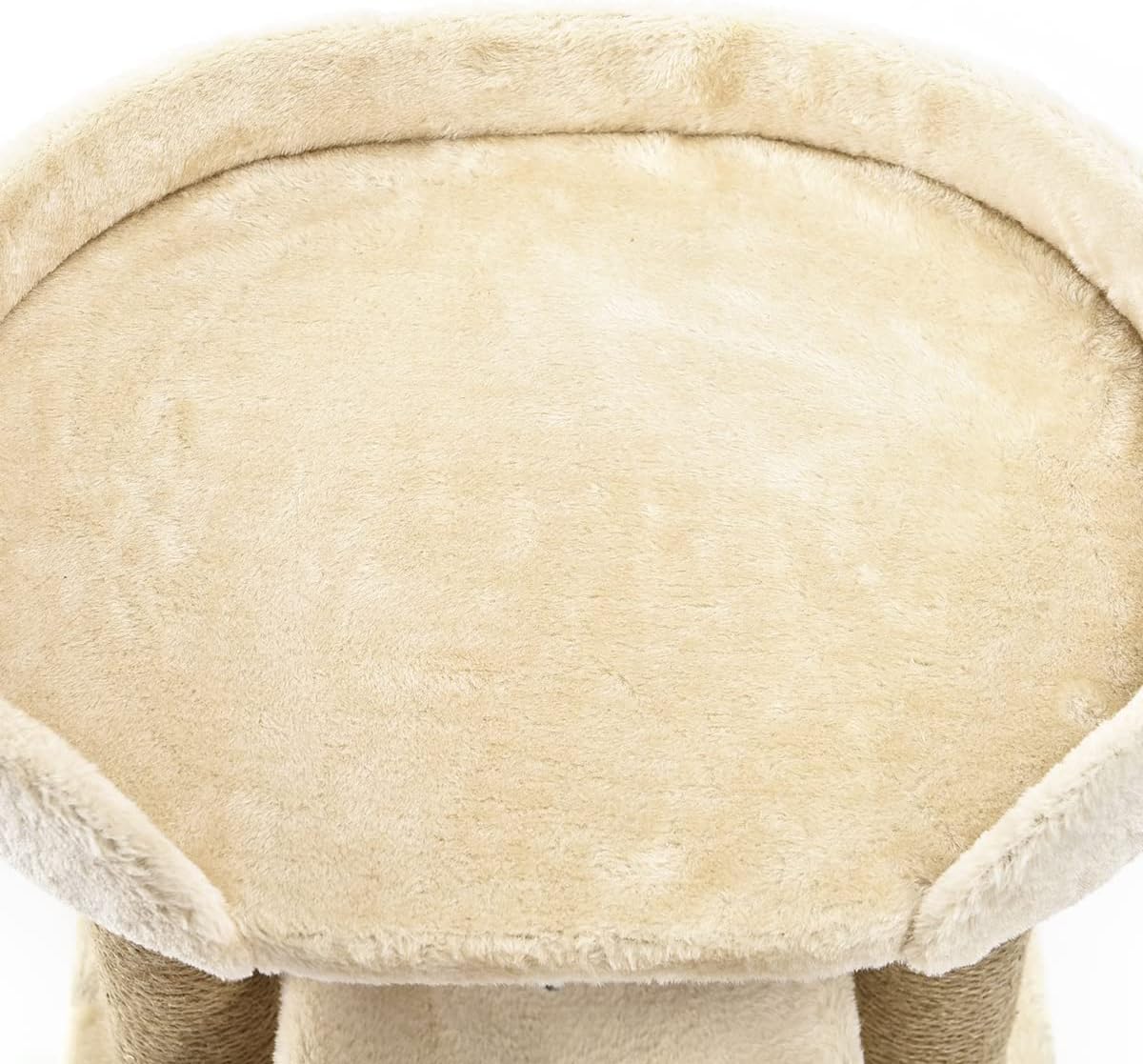 Top Platform Cat Tree With Scratching Post - 18 x 14 x 22 Inches, Beige