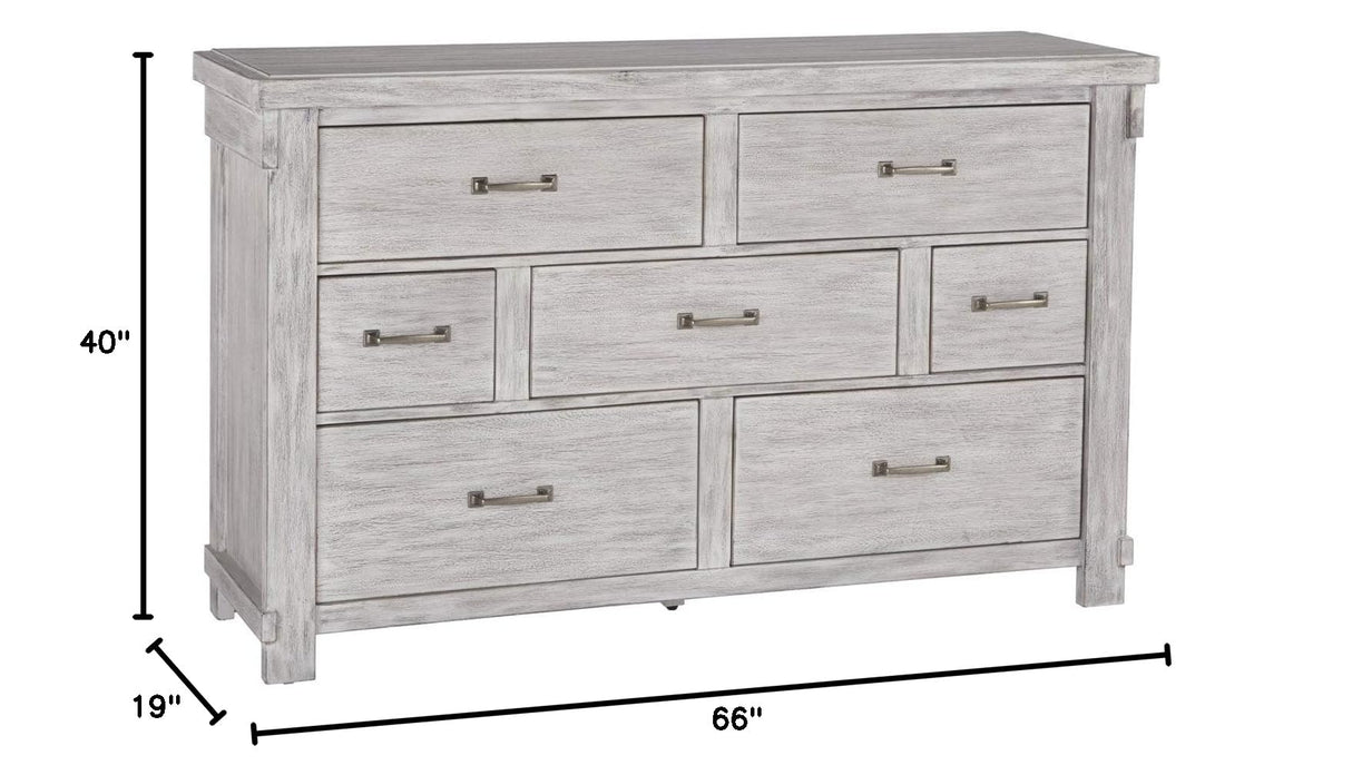 Brashland Farmhouse 7 Drawer Dresser with Dovetail Construction