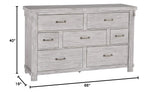 Brashland Farmhouse 7 Drawer Dresser with Dovetail Construction