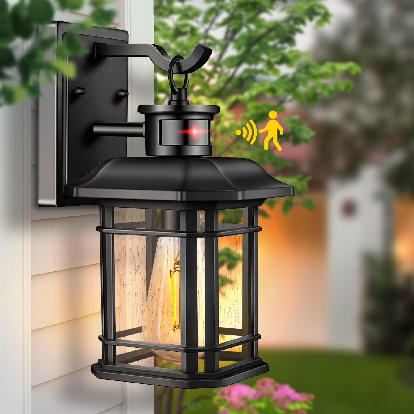 Outdoor Light Fixture With Sensor, Dusk To Dawn Exterior Lights Wall