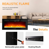 Wall Fireplace Electric with Remote Control Freestanding