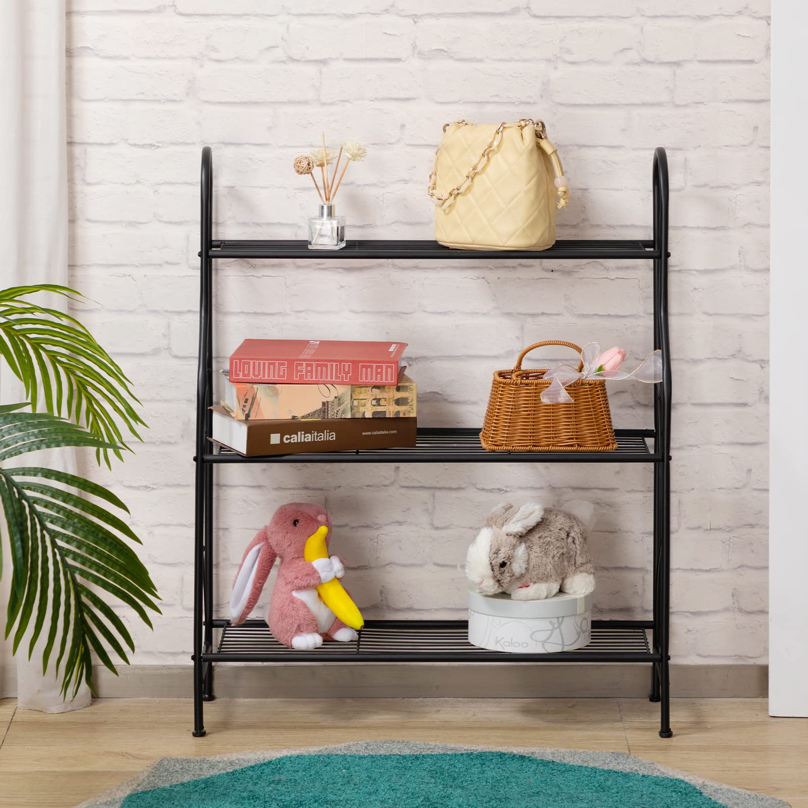 Florara Metal Tiered Plant Shelf – 3 Tier Decorative Rack