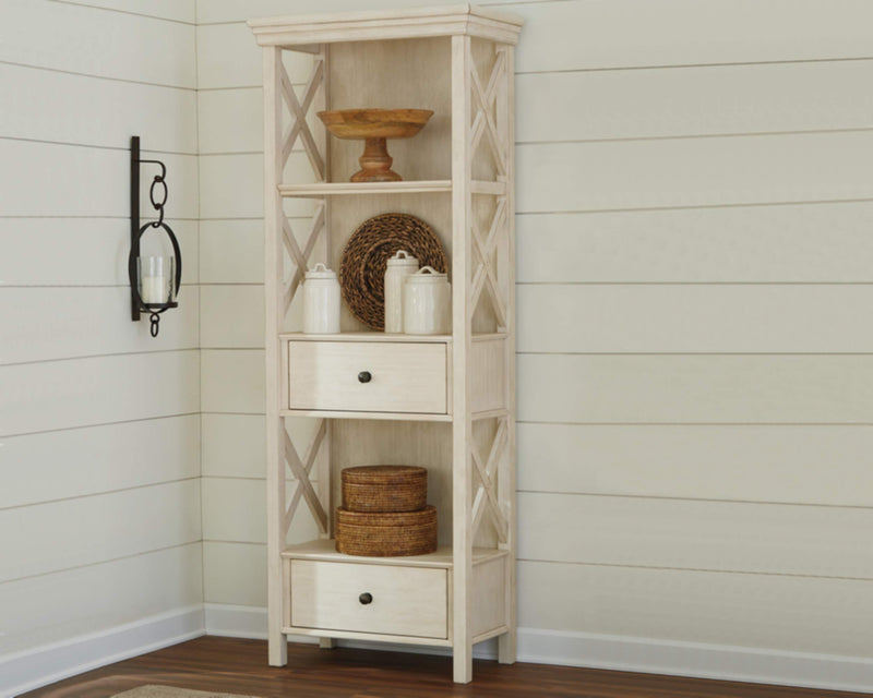 Bolanburg Cottage Chic Display Cabinet or Bookcase, Antique White