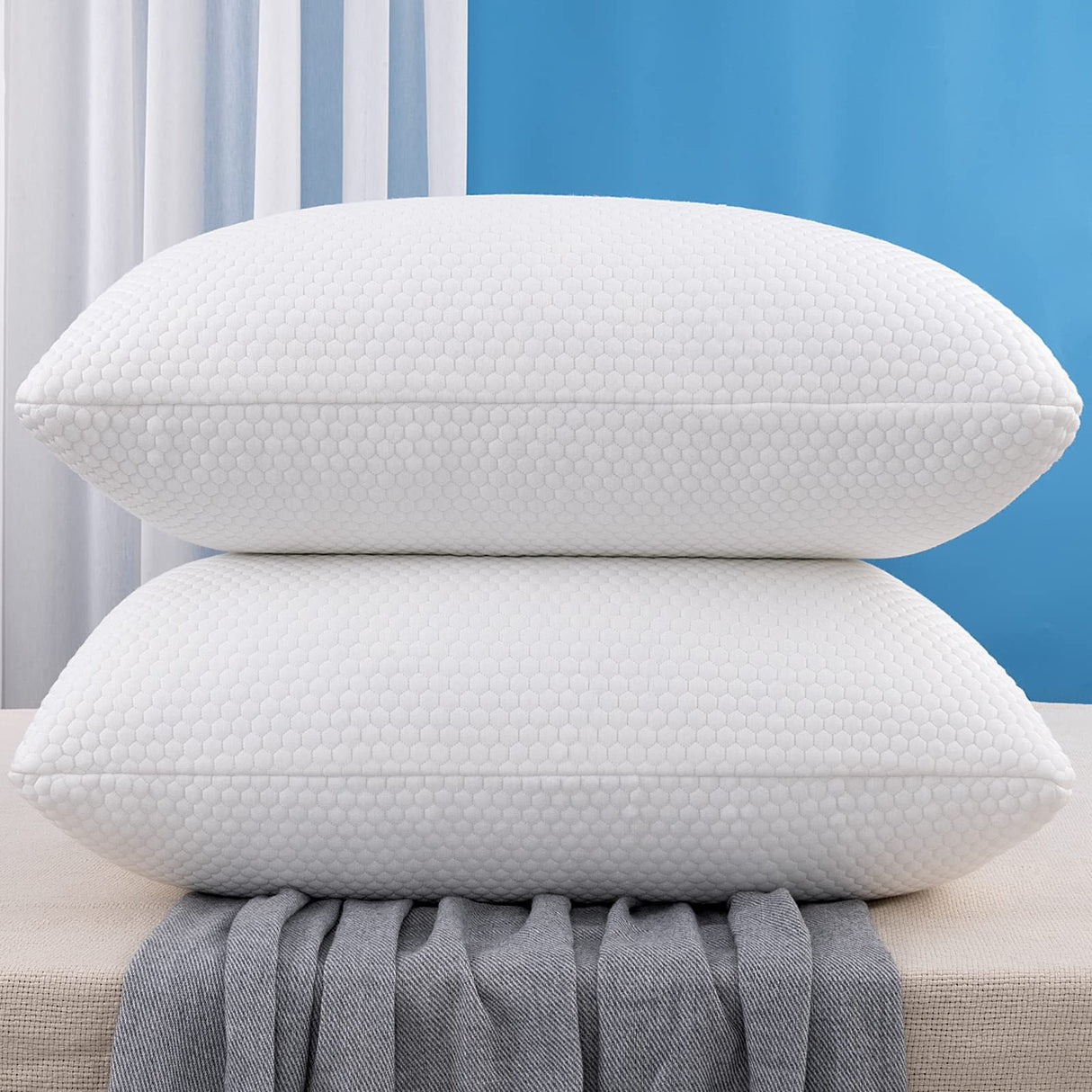 Standard Pillows Shredded Memory Foam Set of Standard Size