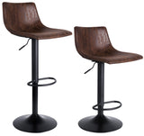 Bar Stools Set of 2-360° Swivel Barstool Chairs with Back