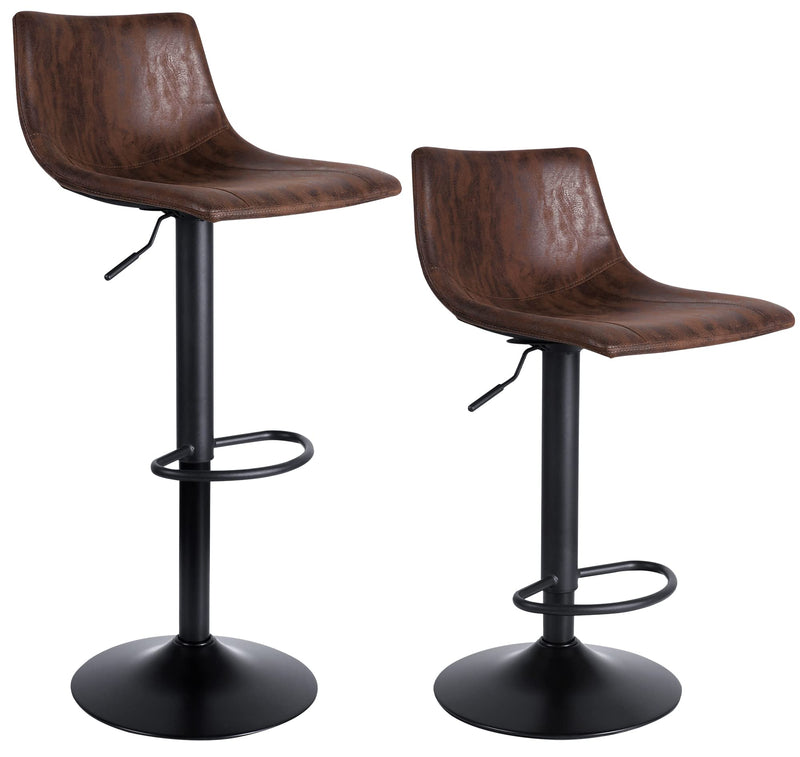 Bar Stools Set of 2-360° Swivel Barstool Chairs with Back