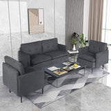 Metal Legs for Small Space Tufted Cushions Soft Sectional 2-Seat Couch