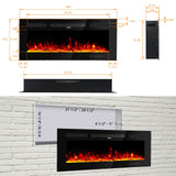 Wall Fireplace Electric with Remote Control Freestanding