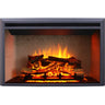 Edward Electric Fireplace Insert with Weathered Concrete Interior