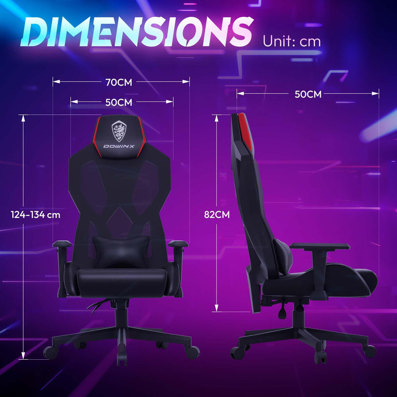 RGB Gaming Chair with LED Lights, Ergonomic Computer Chair for Adults