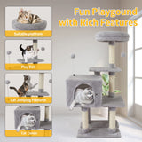 Cat Tree Cat Tower Condo with Sisal Scratching Post for Indoor Cats Cat Tree Cat