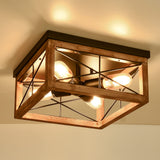 Wooden Flush Mount Ceiling Lights