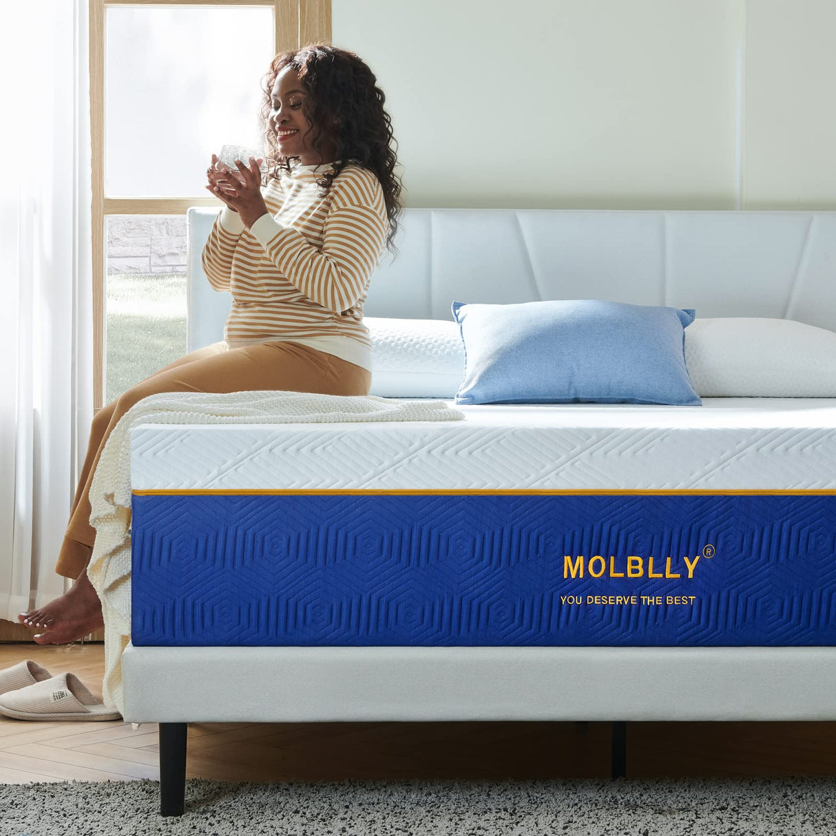 Queen Size Mattress, 12 Inch Cooling-Gel Memory Foam Mattress Bed in a Box