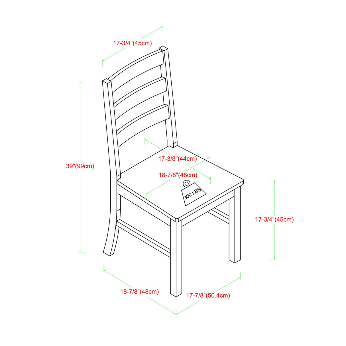 Modern Farmhouse Wood Armless Dining Room Chairs Kitchen