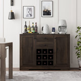 Coffee Bar Cabinet, Modern Farmhouse Buffet Sideboard Cabinet