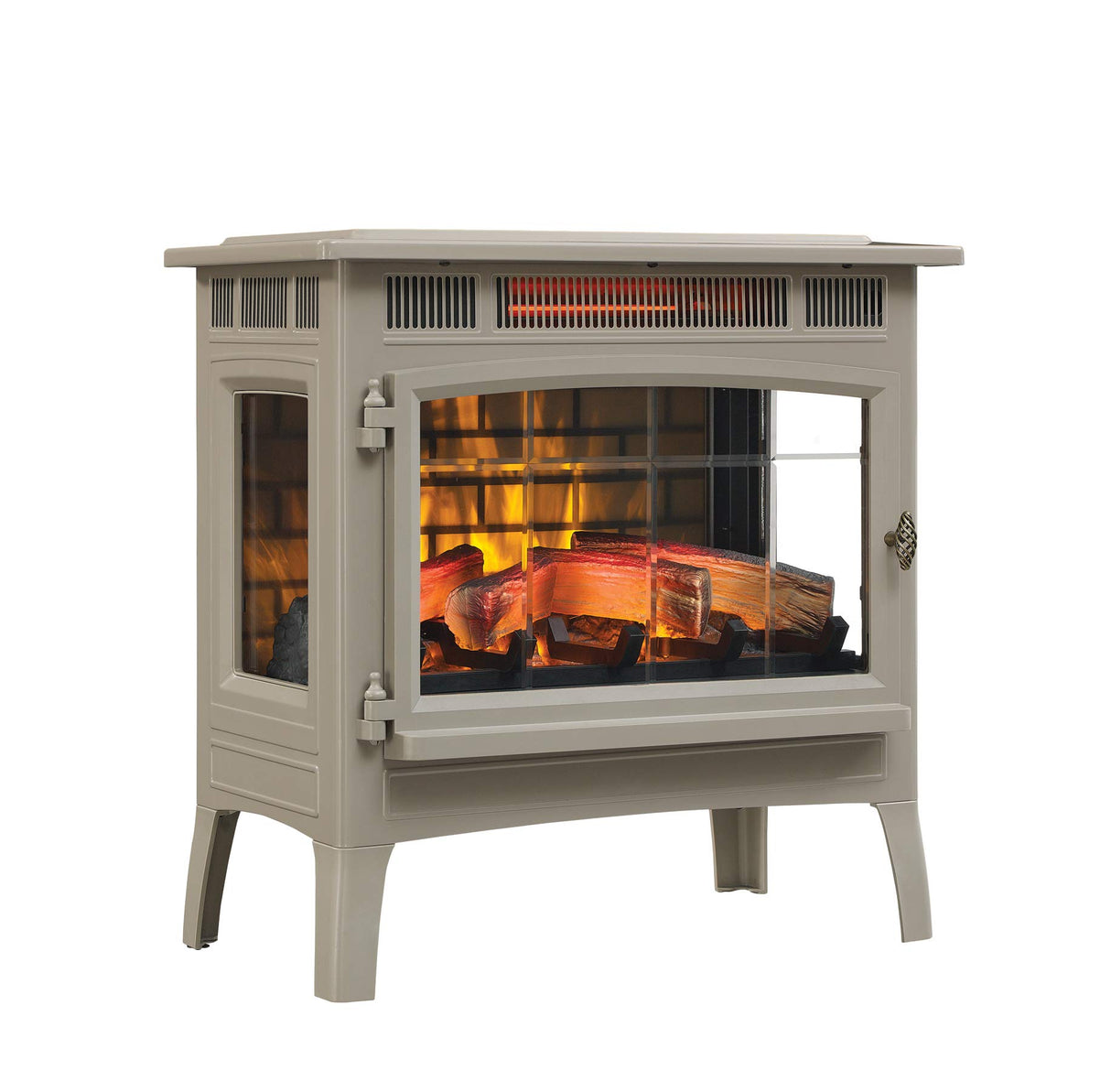 Electric Infrared Quartz Fireplace Stove with 3D Flame Effect