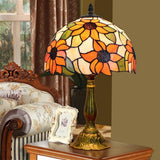 Tiffany Lamp Stained Glass Lamp Sunflower Yellow Bedroom