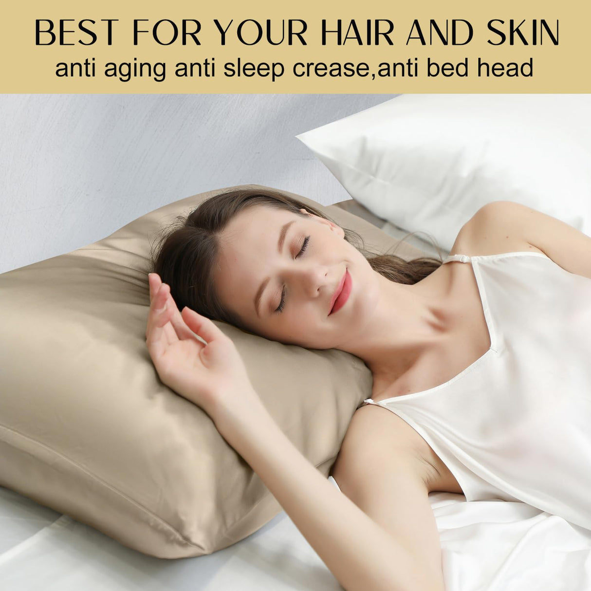 100% Pure Mulberry Silk Pillowcase for Hair and Skin Health,Soft and Smooth,Both Sides