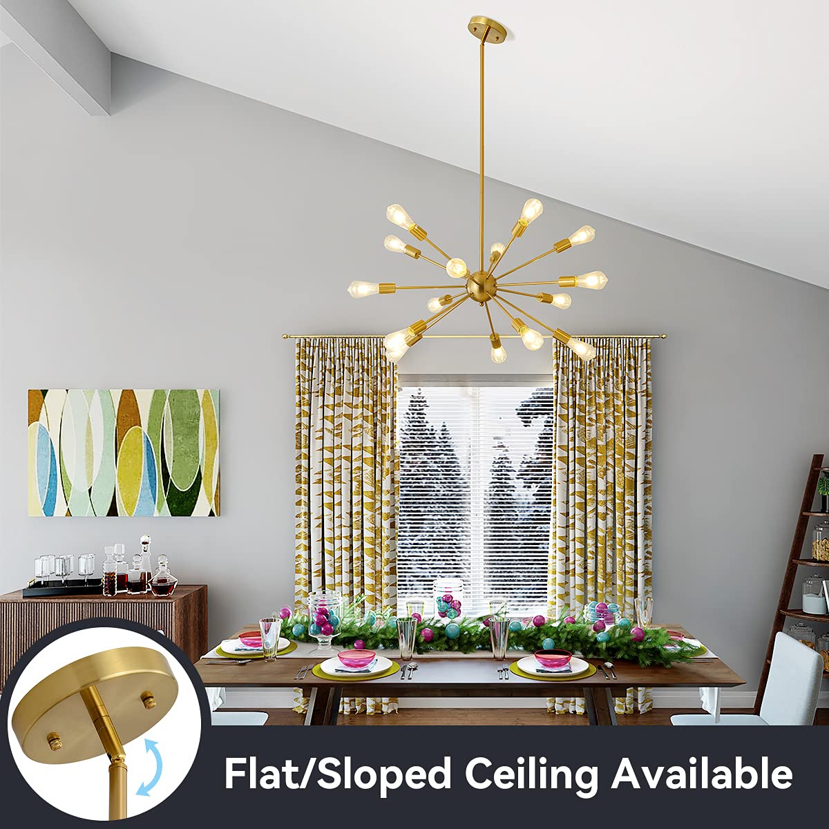 Sputnik Chandeliers, Adjustable 15