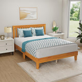 Wood Platform Bed Frame Solid Wood Foundation/Wood Slats Support