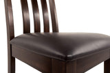 Haddigan Faux Leather Cushioned Rake Back Dining Chair