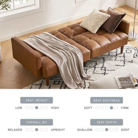 Aaron Couch, Futon Sofa Bed, Sleeper Sofa, Loveseat, Couches for Living Room