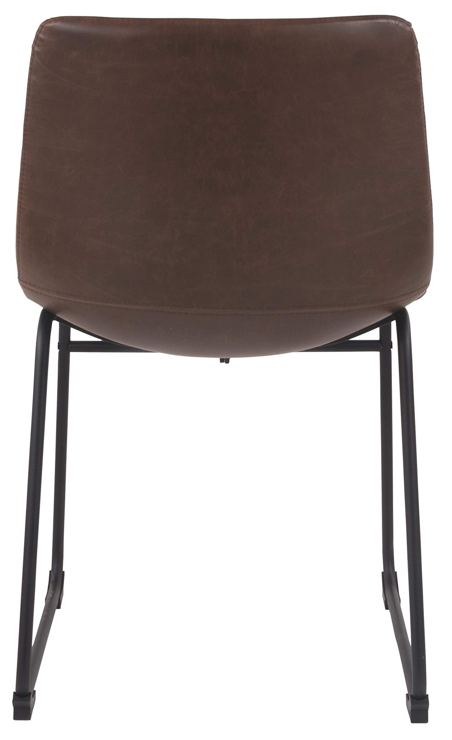 Mid Century Centiar 18.75" Dining Bucket Chair, 2 Count, Black and Brown