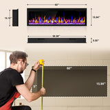 Recessed in-Wall and Wall Mounted Linear Heater Fireplace