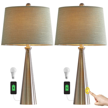 25.75" Table Lamps Set of 2 for Living Room Bedroom