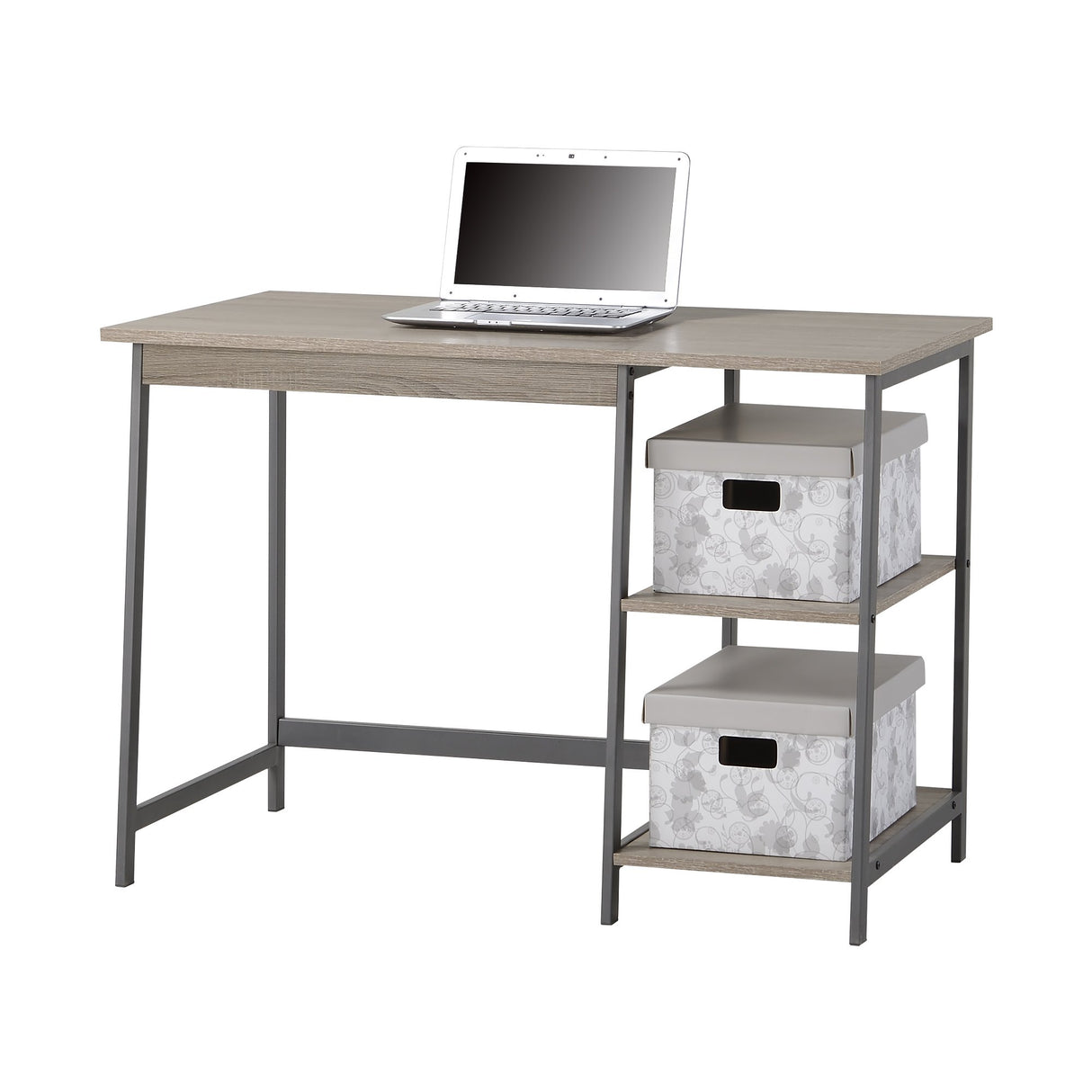 Soho Modern Home Office Desk & 4-Shelf Bookcase