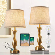 Vintage Bedside Lamp Set of 2