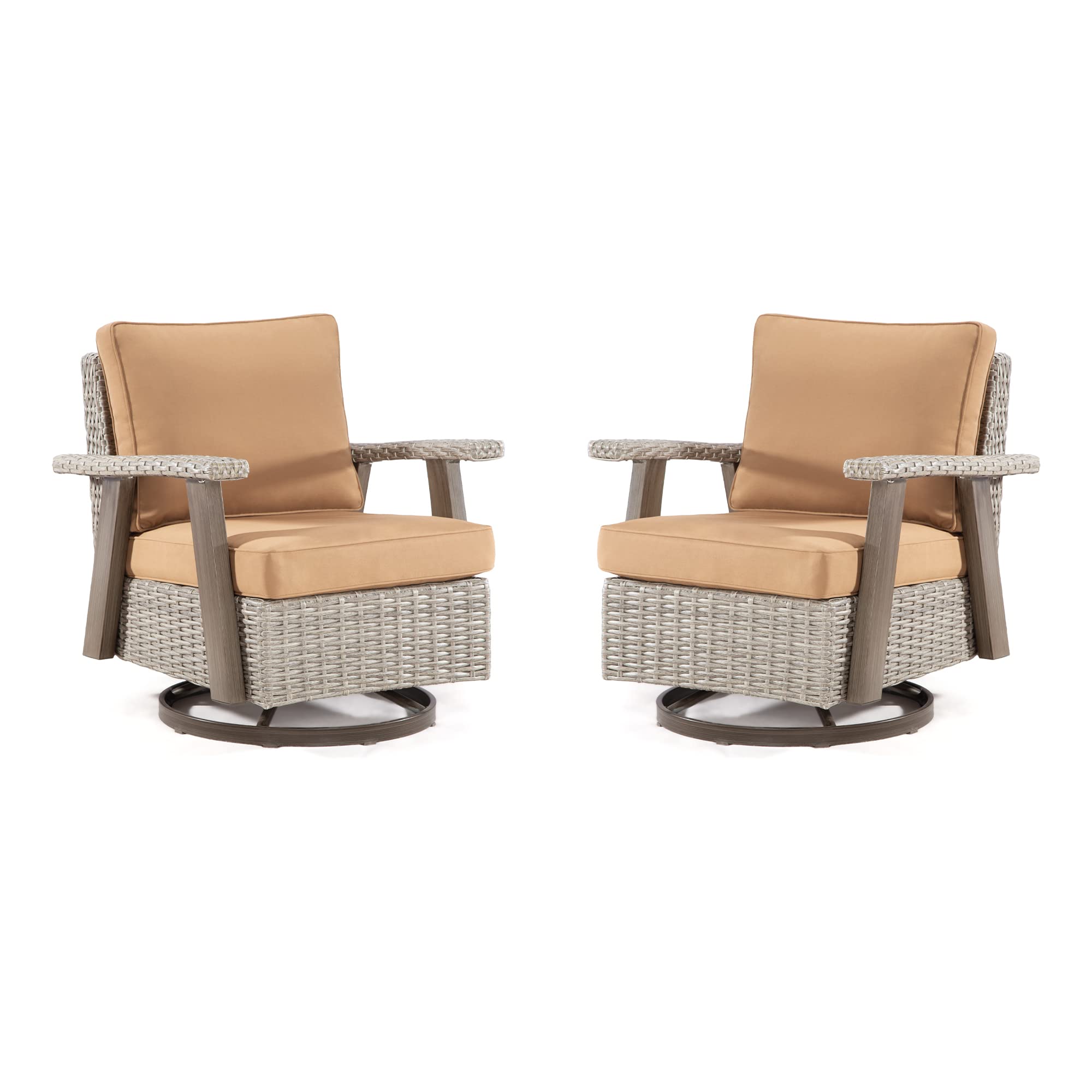 Patio Chair Set of 2 - Outdoor 360 Degree