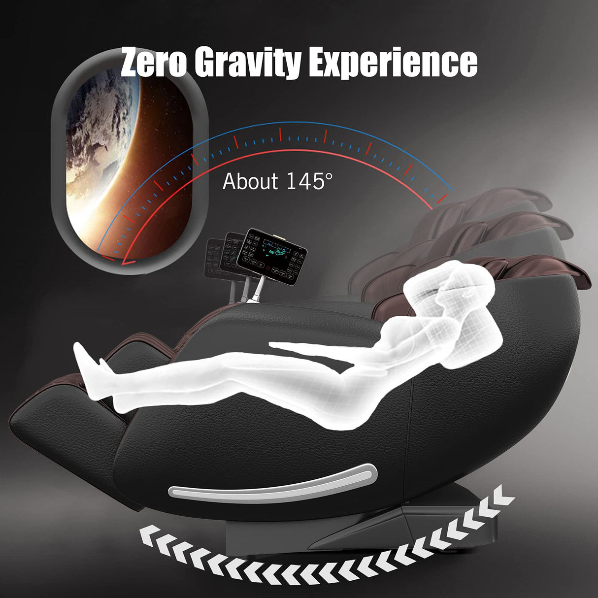 Massage Chair, Full Body Zero Gravity SL-Track Shiatsu Massage Recliner Chair