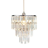 Plug in Modern Chandelier Faux Crystal Fixture Pendant,W10.25 X H11.5