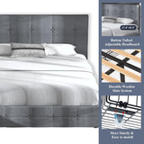 Upholstered Full Size Platform Bed Frame with 4 Storage