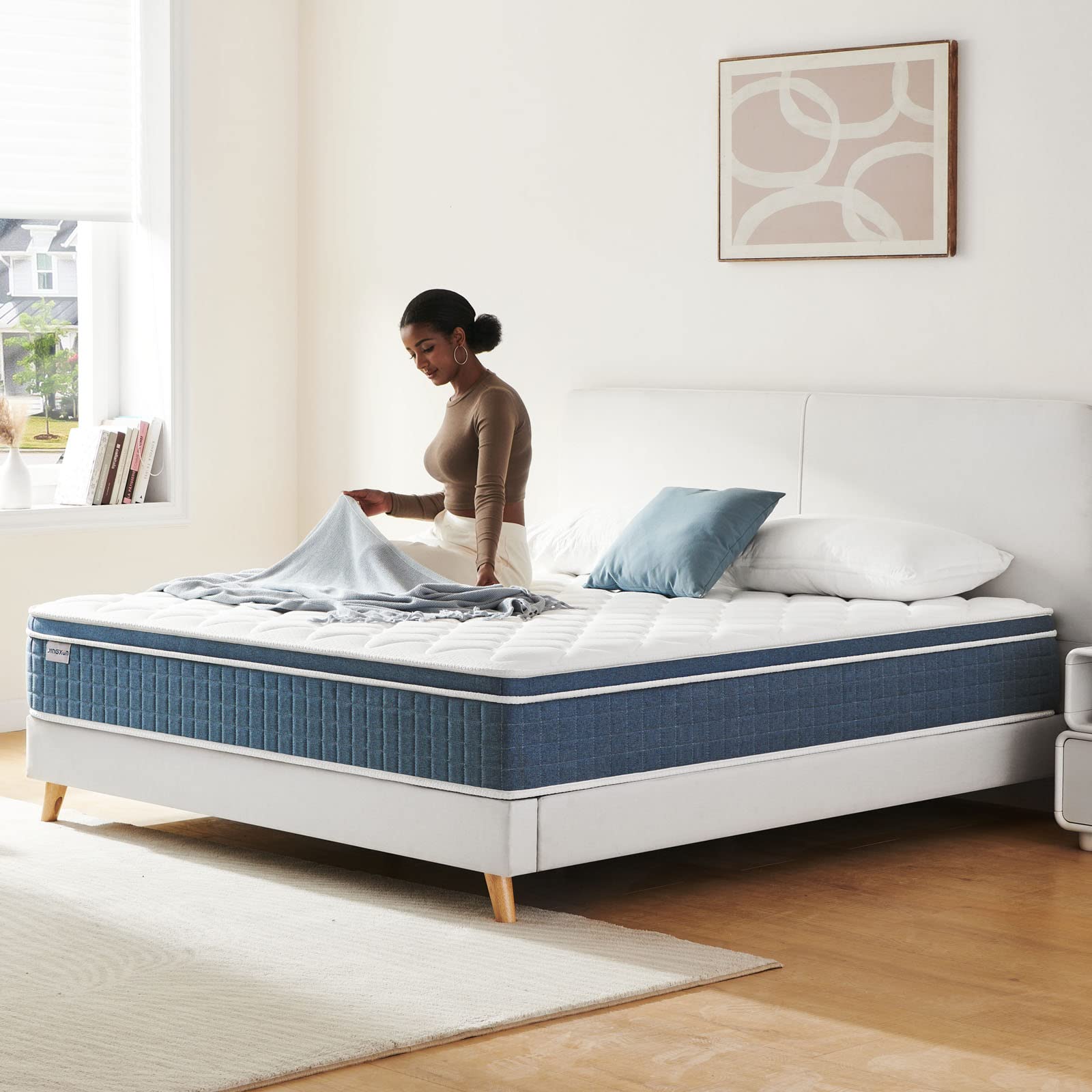 Full Mattress, 10 Inch Hybrid Mattress with Gel Memory Foam