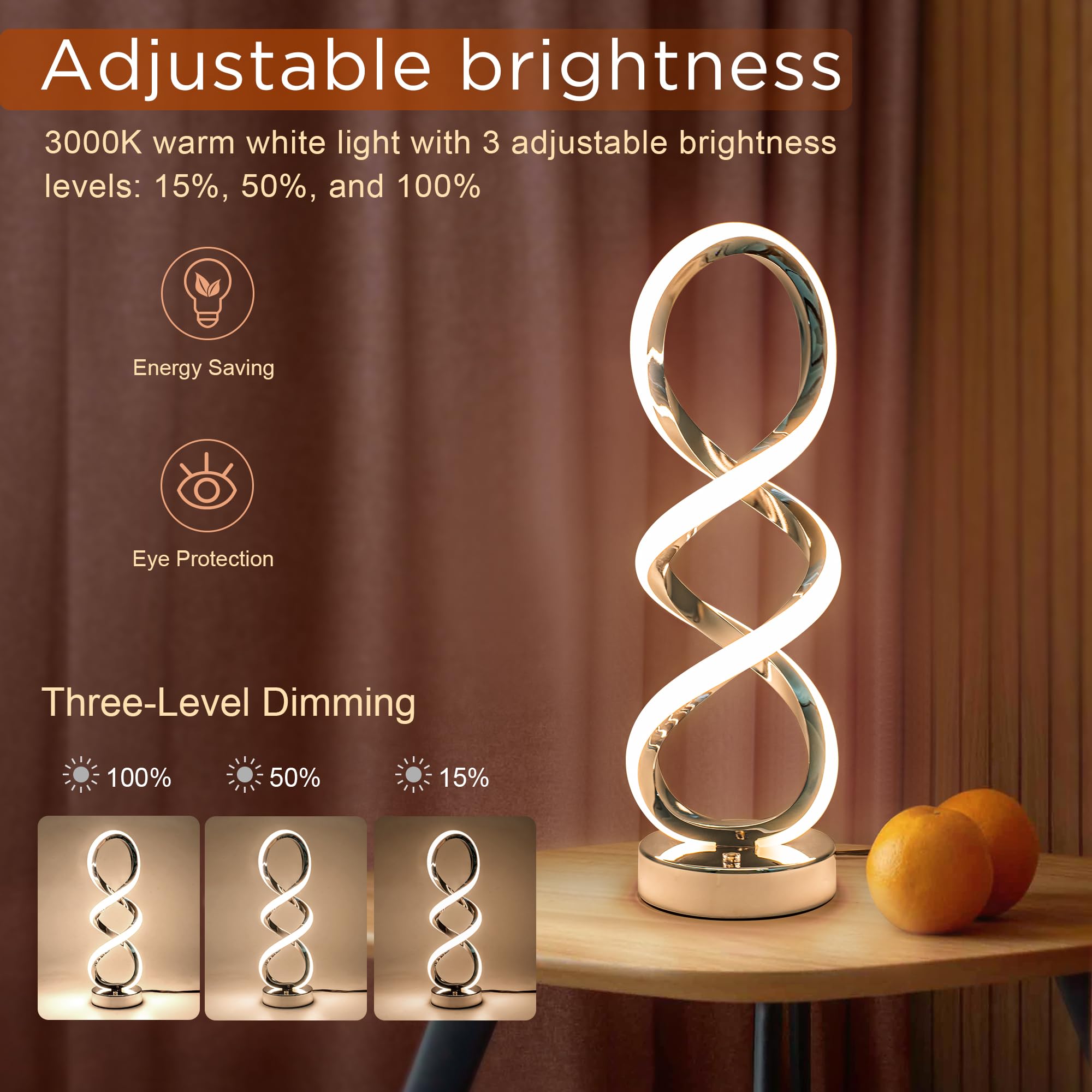 Modern Spiral RGB Table Lamp