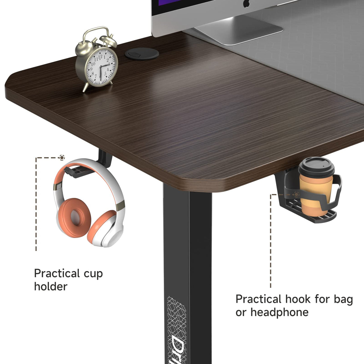 Electric Adjustable Height Standing Desk 63 x 30 Inches