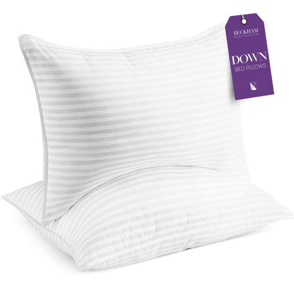 Bed Pillows Queen/Standard Size Set of 2 - Down Pillow for Sleeping - Back, Stomach